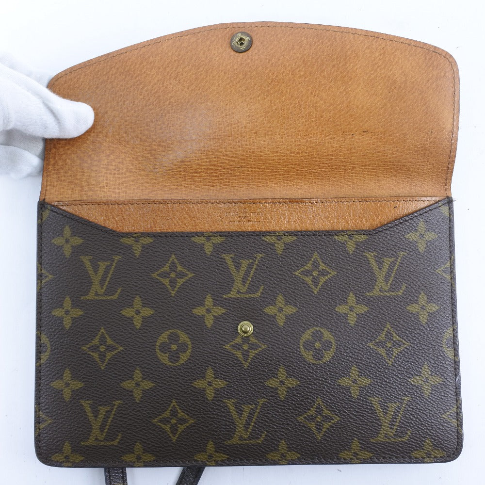 Louis Vuitton Shoulder Bag M51815 Monogram Canvas Brown Vintage Double Mule Women