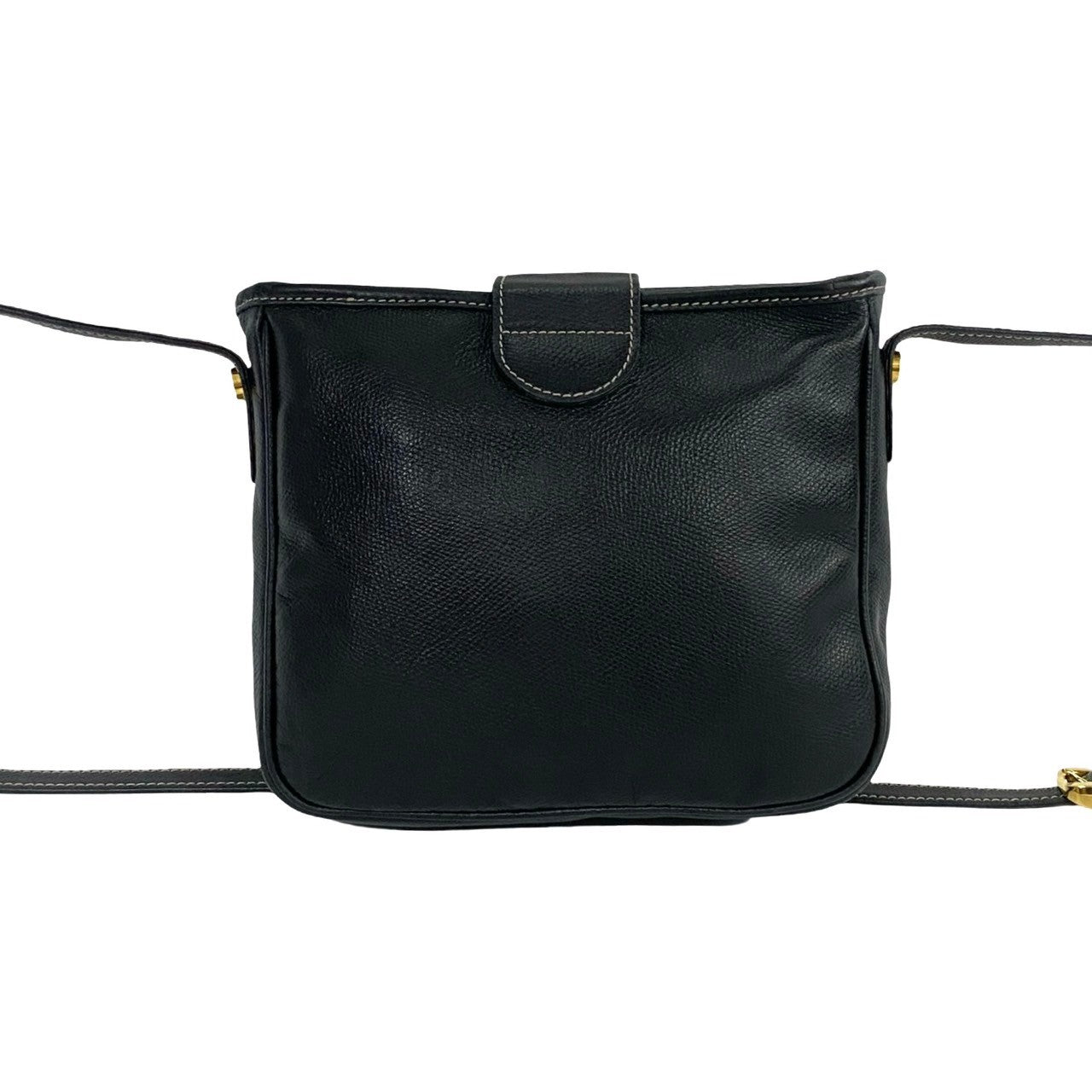 Loewe Shoulder Bag Leather Navy Anagram Logo Women