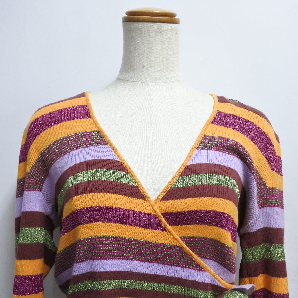 Chanel Knit P17171V00904 Cotton, Rayon, Polyester Multicolor Border Kashcourt Women 42