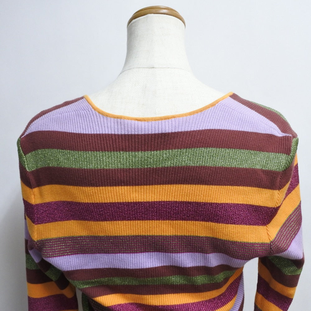 Chanel Knit P17171V00904 Cotton, Rayon, Polyester Multicolor Border Kashcourt Women 42