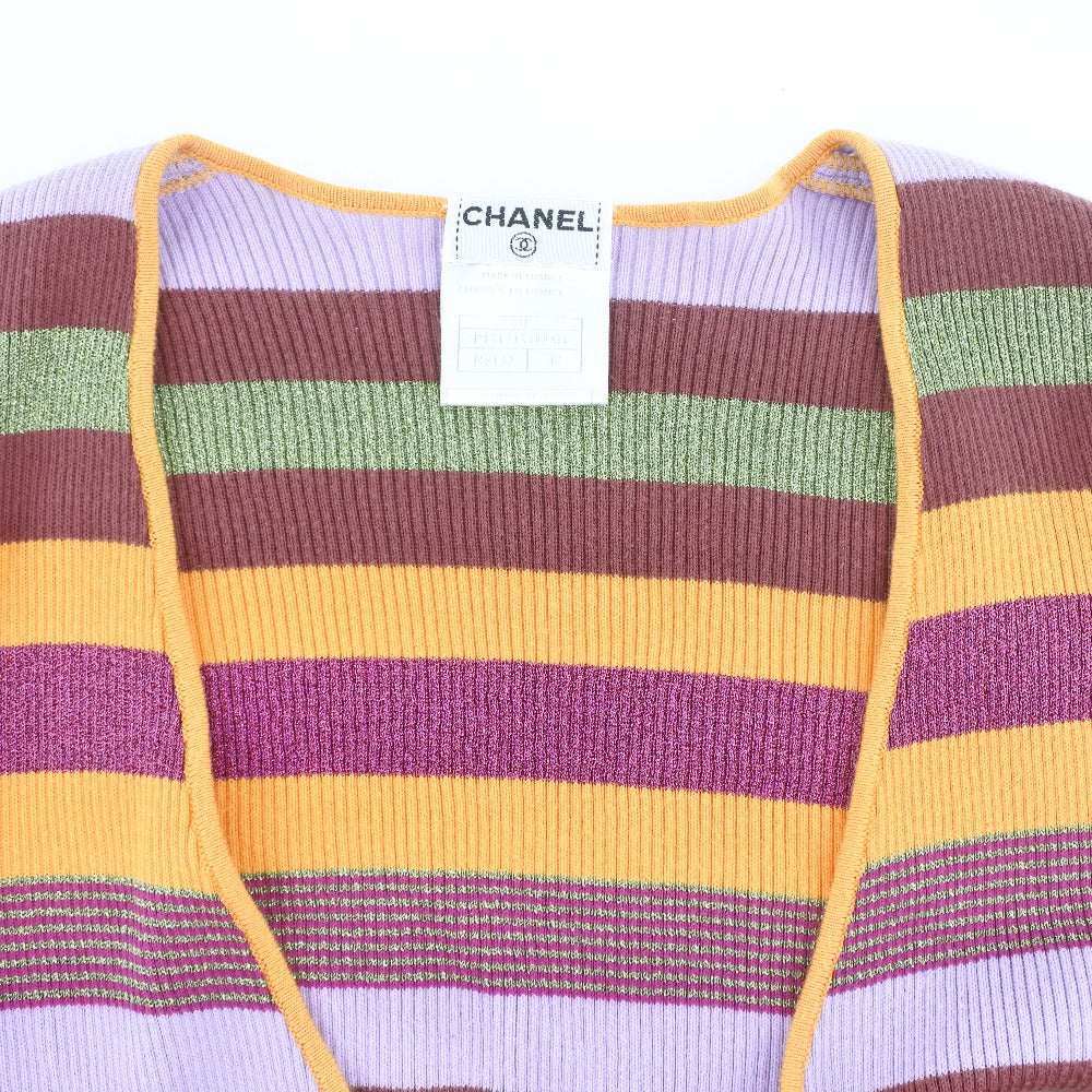 Chanel Knit P17171V00904 Cotton, Rayon, Polyester Multicolor Border Kashcourt Women 42