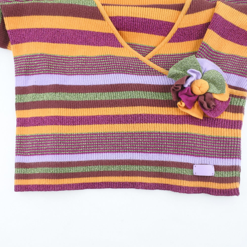 Chanel Knit P17171V00904 Cotton, Rayon, Polyester Multicolor Border Kashcourt Women 42
