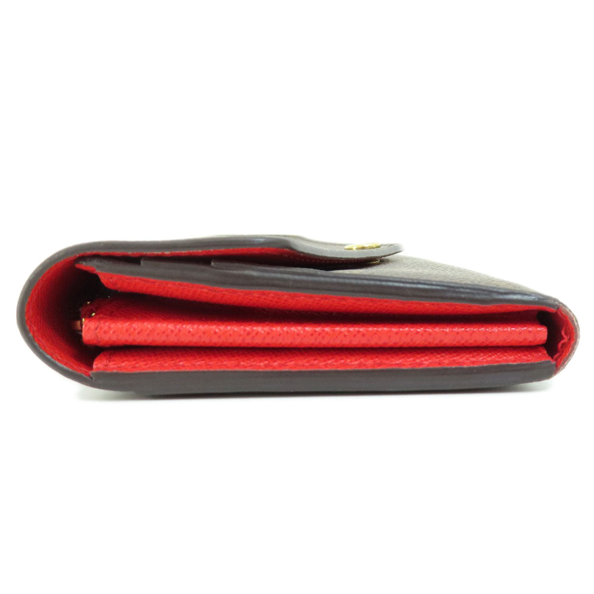 Louis Vuitton Long Wallet Purse M62236 Monogram Canvas Brown Portefeuille Sarah Monogram Coquelicot