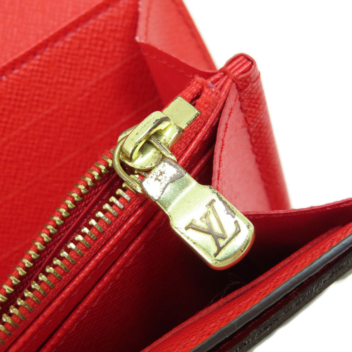 Louis Vuitton Long Wallet Purse M62236 Monogram Canvas Brown Portefeuille Sarah Monogram Coquelicot