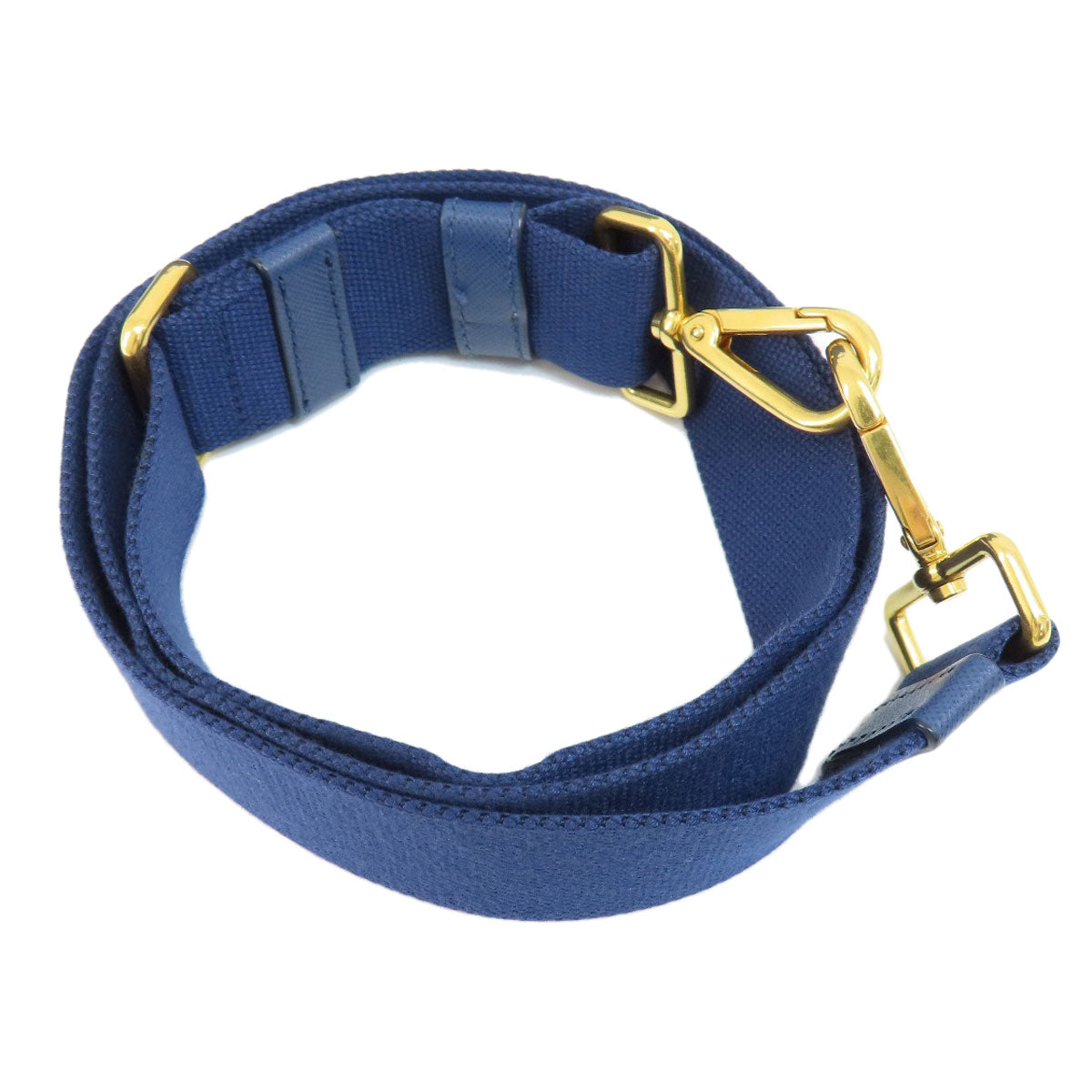 Prada Handbag B2439G Canvas Blue Canapa Mini 2 Way Women