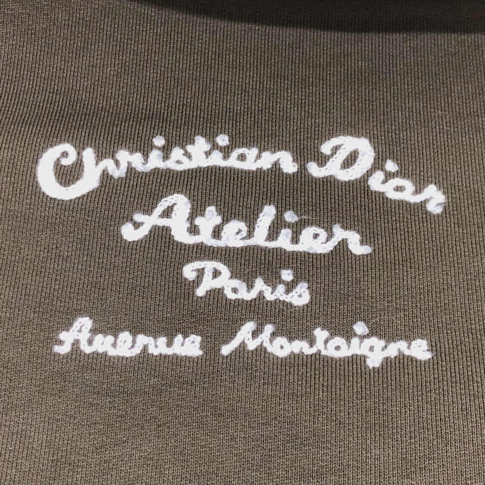 Dior Hoodie 293J698 Cotton Khaki Long Sleeve Tops Apparel Atelier Paris Embroidered Hoodie Mens Xxl