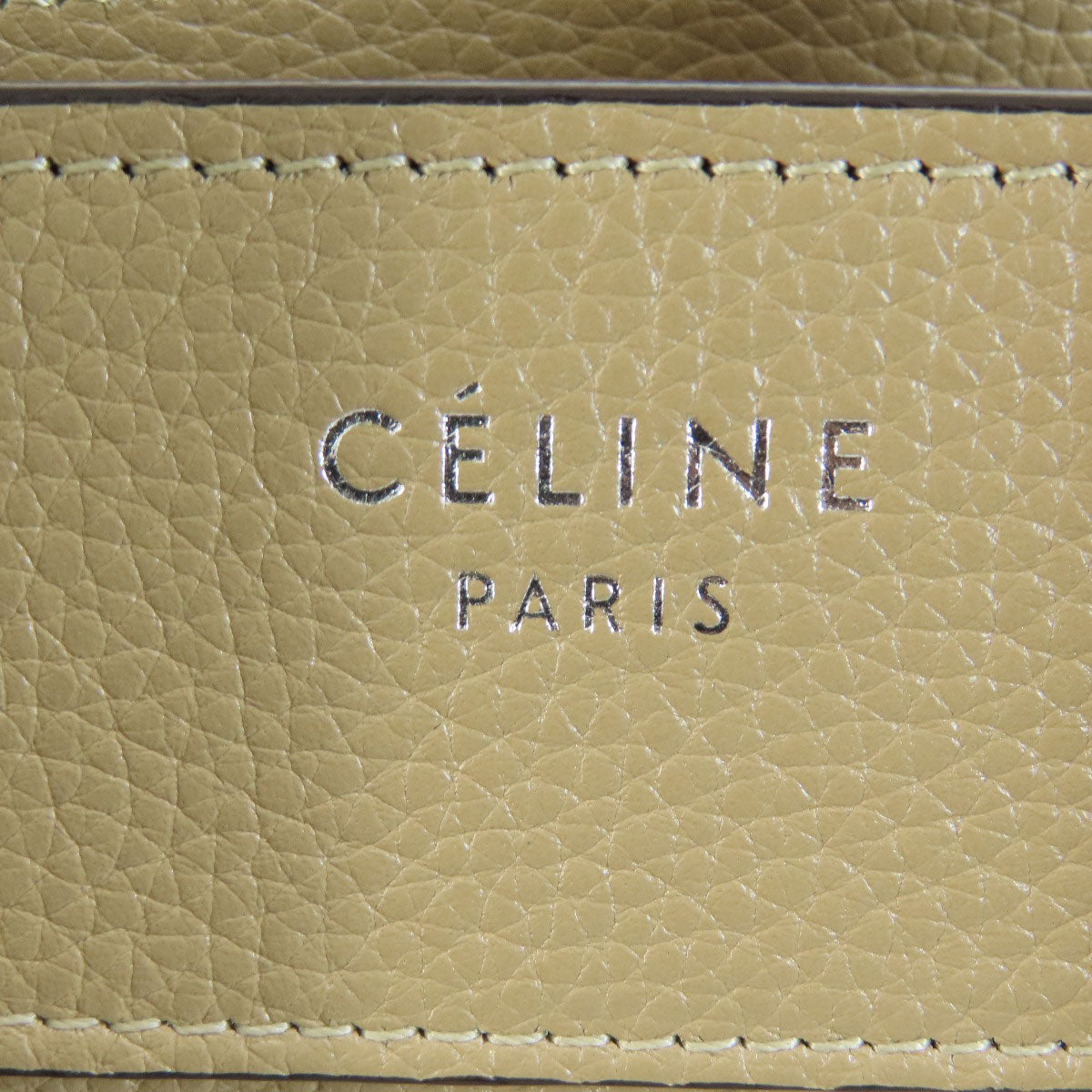 Celine Tote Bag Calfskin Beige Luggage Micro Women