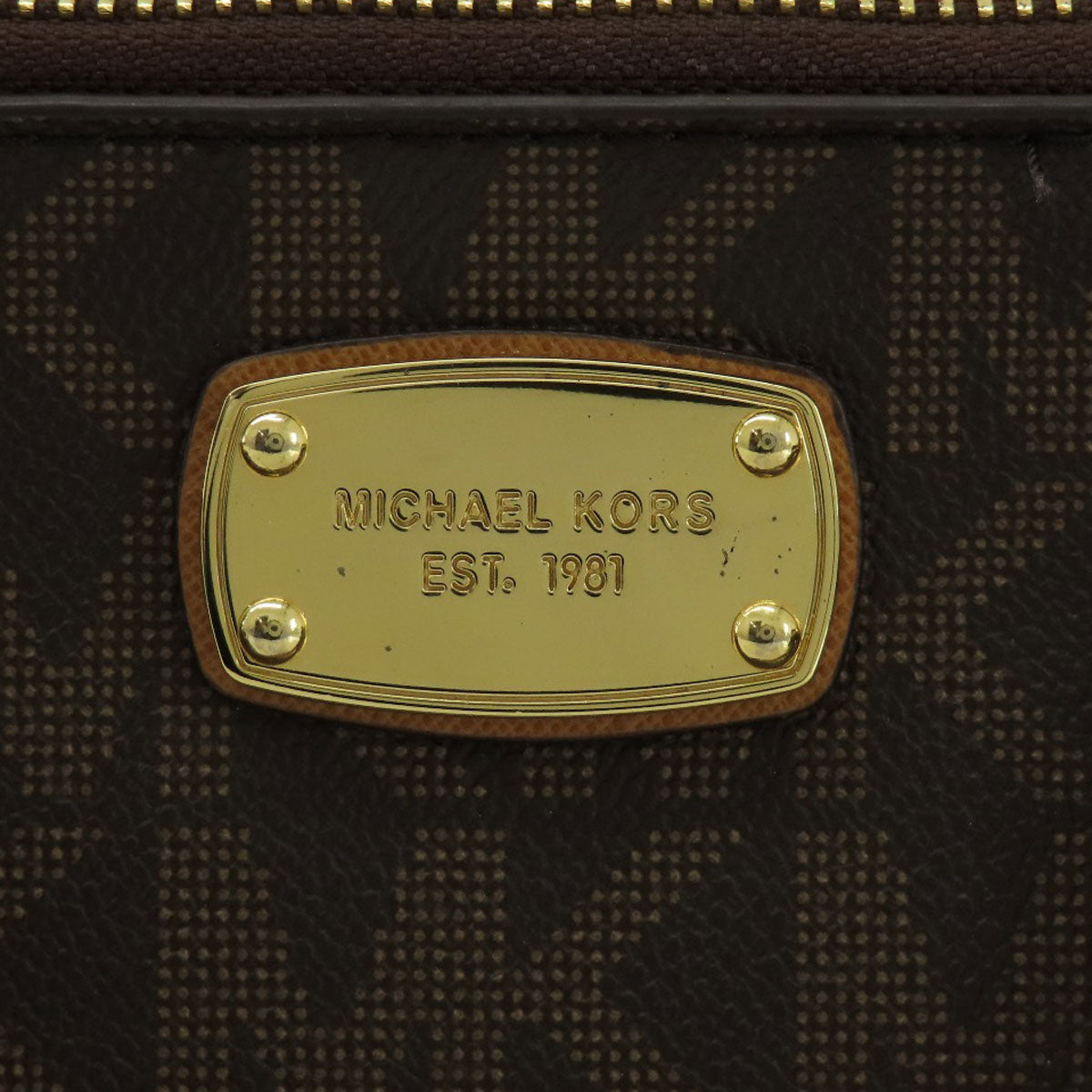 Michael Kors Handbag Pvc Brown Mk Signature 2Way Women