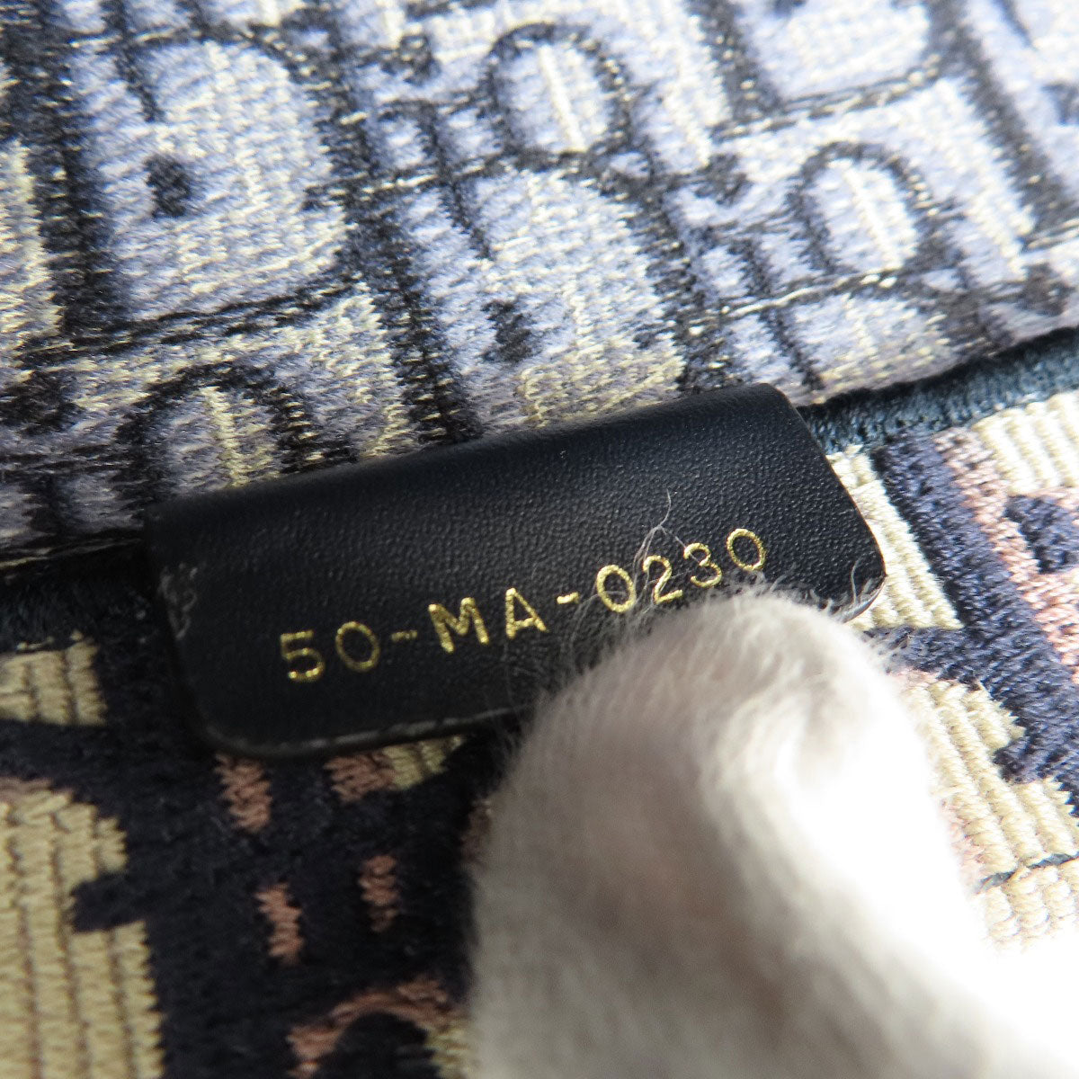 Christian Dior Tote Bag Canvas Navy Trotter Pattern Women