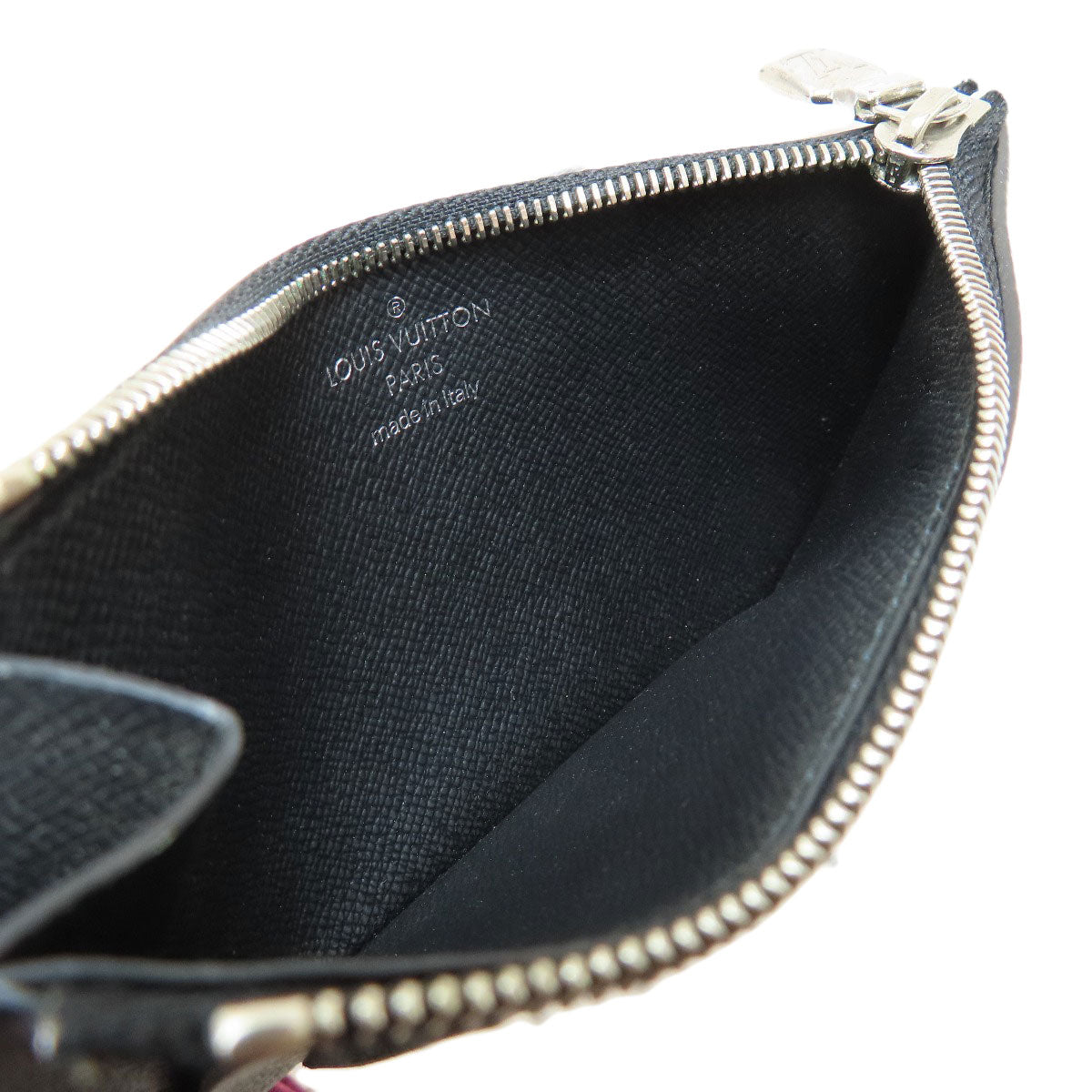 Louis Vuitton Coin Case N64038 Damier Canvas Black Coin Card Holder Damier Graphite Mens