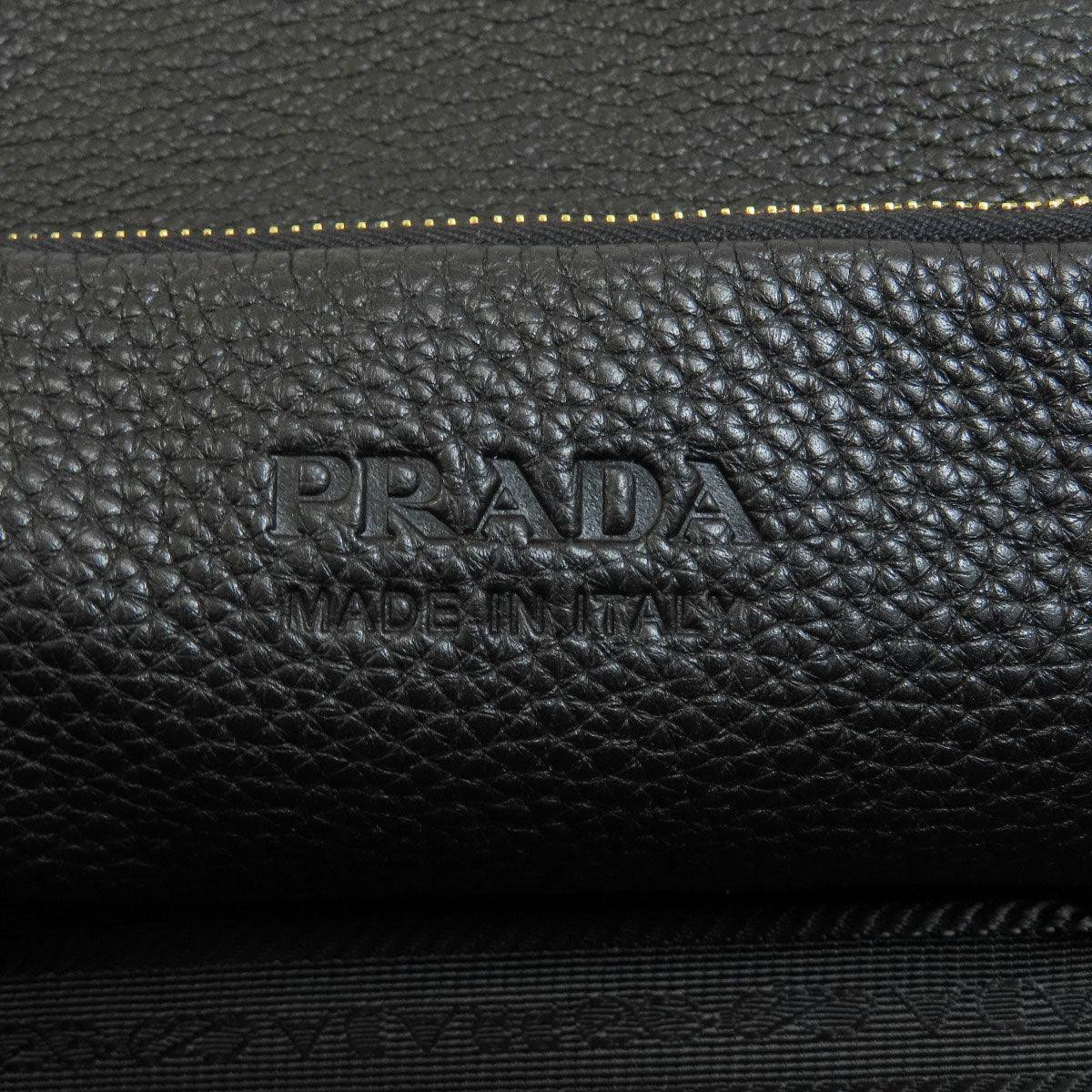 Prada Tote Bag Leather Black Logo Women