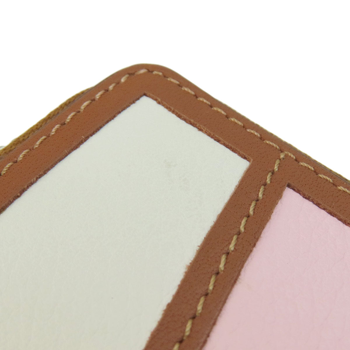 Loewe Bifold Wallet Leather Brown Puzzle Women