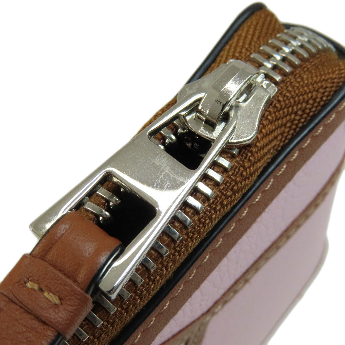 Loewe Bifold Wallet Leather Brown Puzzle Women
