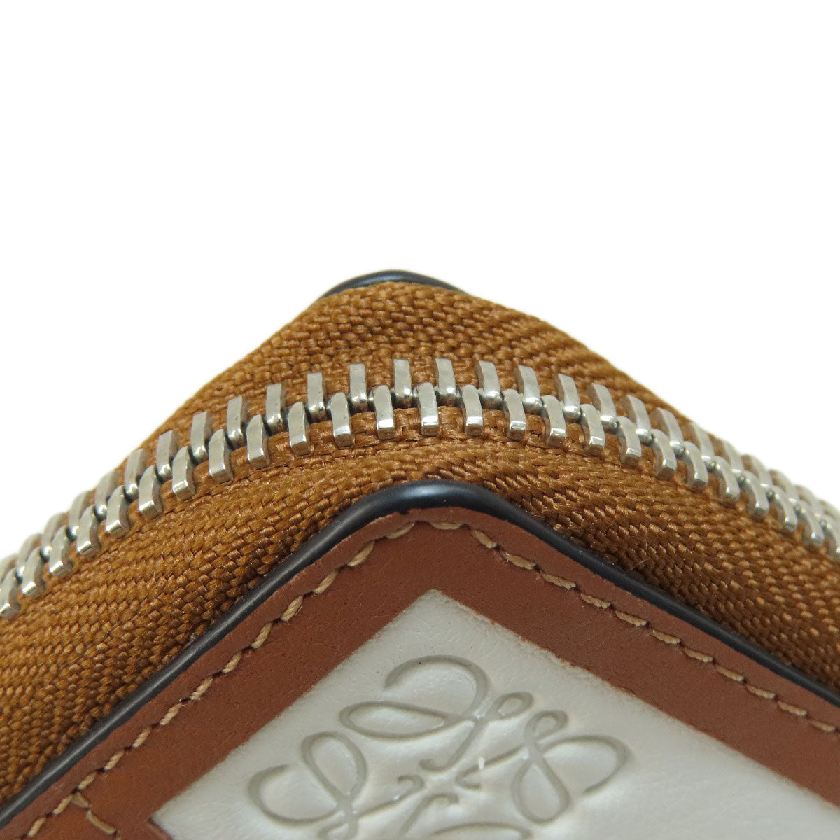 Loewe Bifold Wallet Leather Brown Puzzle Women