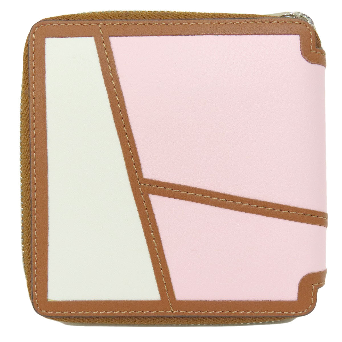 Loewe Bifold Wallet Leather Brown Puzzle Women