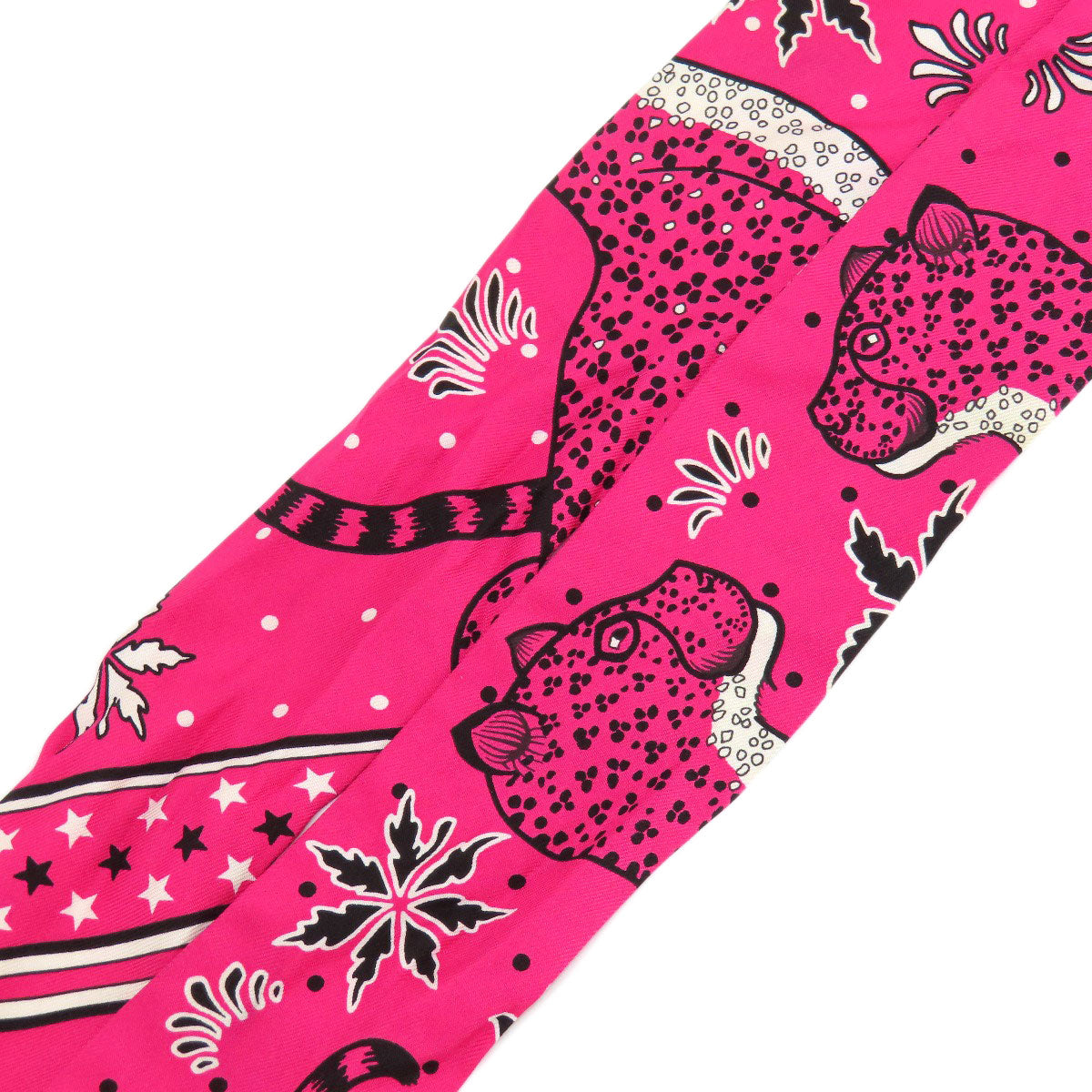 Hermes Scarf Silk Pink Twilly Women