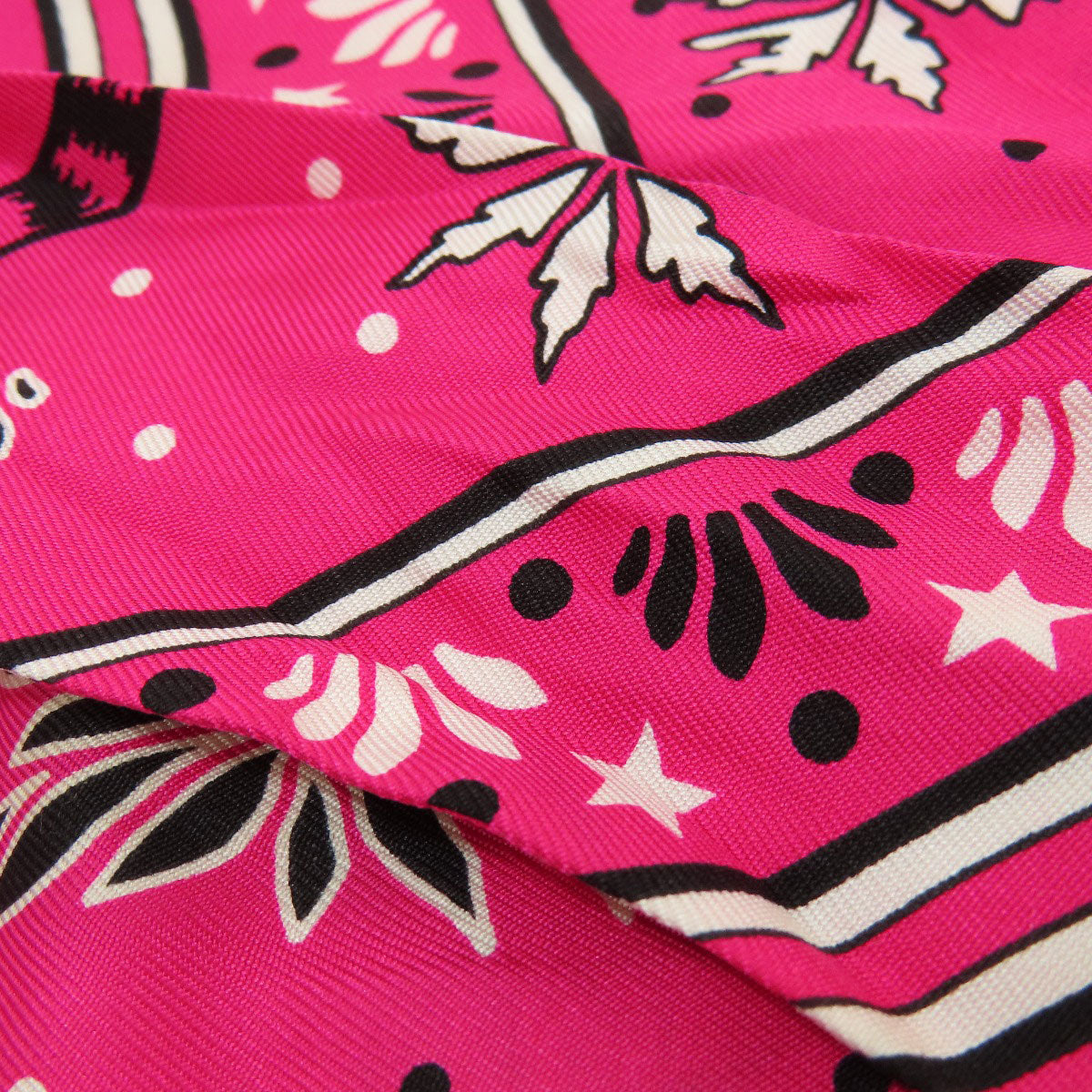 Hermes Scarf Silk Pink Twilly Women