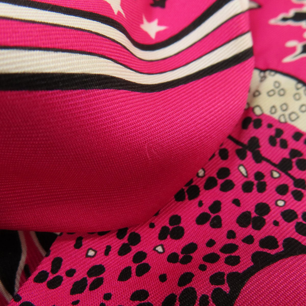 Hermes Scarf Silk Pink Twilly Women