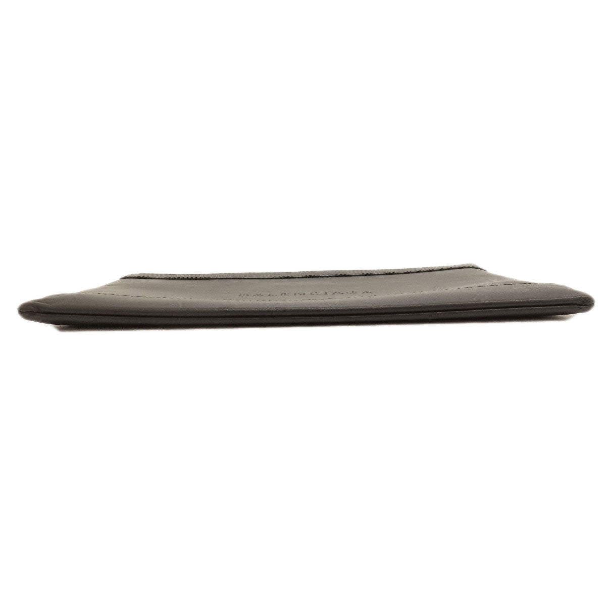 Balenciaga Clutch Bag 373834 Leather Black Logo Women