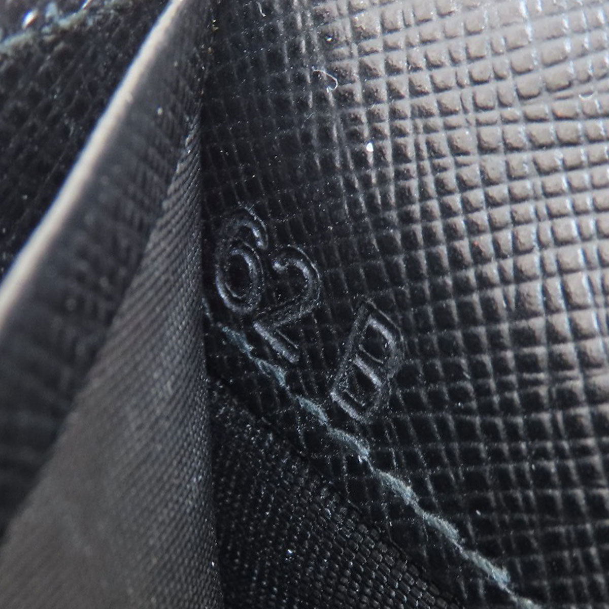 Prada Long Wallet Purse Leather Black Logo Saffiano Women