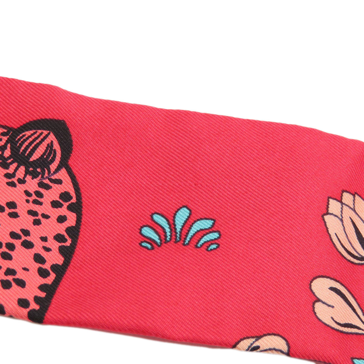 Hermes Scarf Silk Red Twilly Women