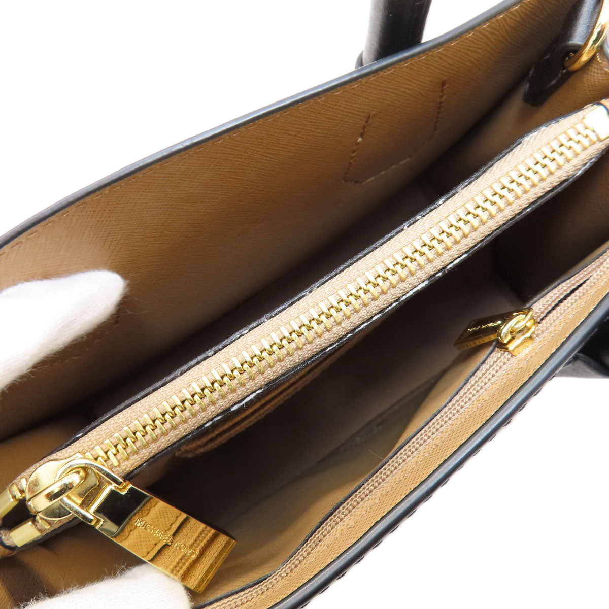 Michael Kors Handbag Leather Black Fireworks Motif 2Way