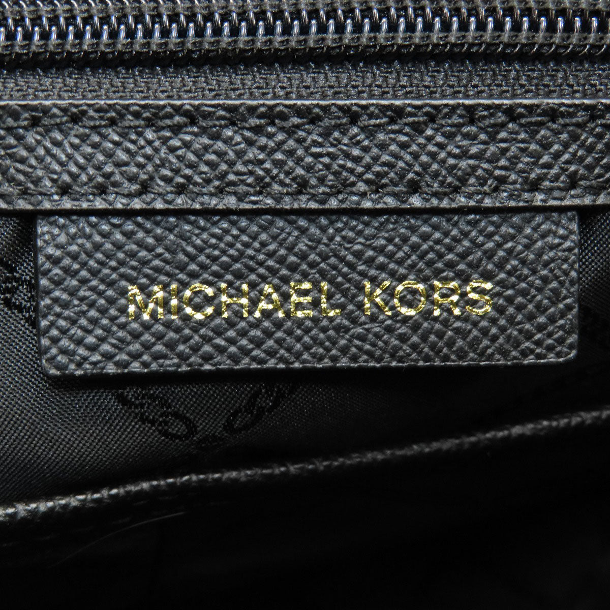 Michael Kors Tote Bag Leather Black Logo Women