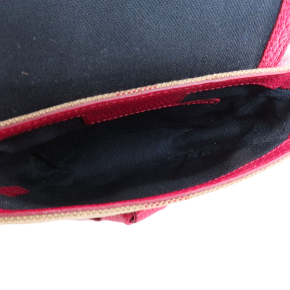 Burberry Shoulder Bag Leather Red Mini Cross Body Women