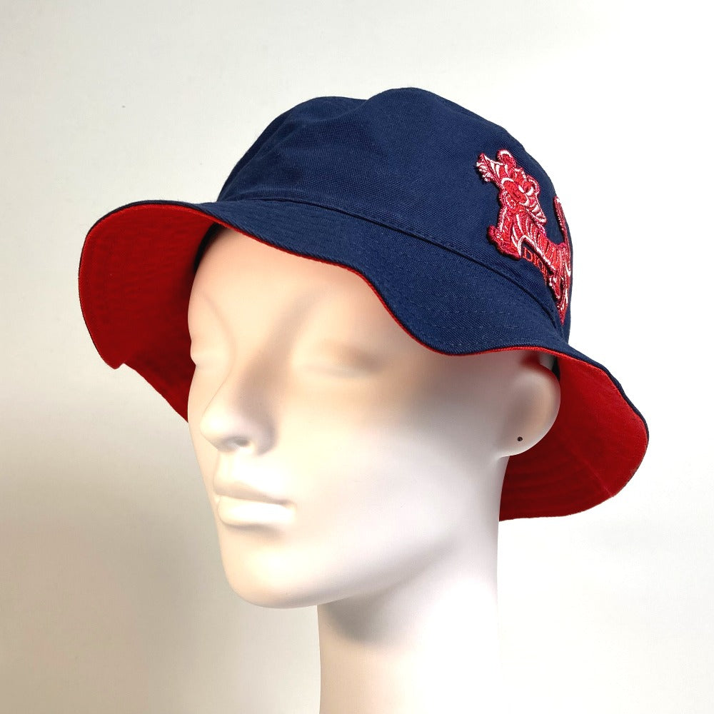 Dior Hat Cotton Blue Embroidered Tiger Patch Kenny Scharf Unisex(Unisex) M