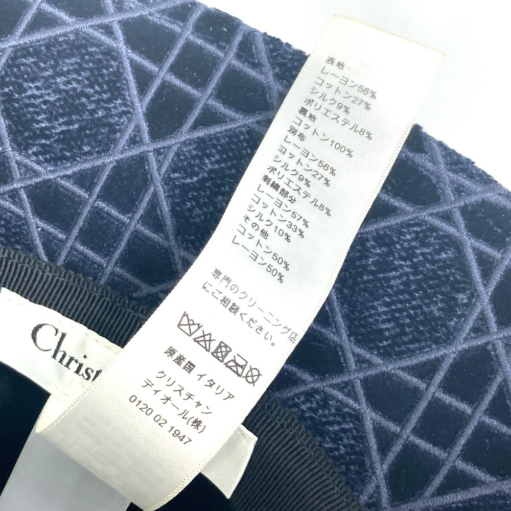 Dior Hat 15Can923X134 Cotton / Silk / Viscose Polyester Navy 21Aw Velor Canage Logo Bob