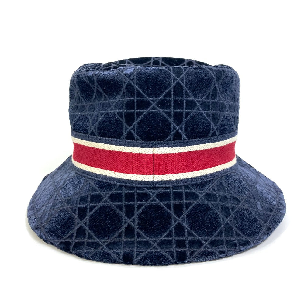Dior Hat 15Can923X134 Cotton / Silk / Viscose Polyester Navy 21Aw Velor Canage Logo Bob