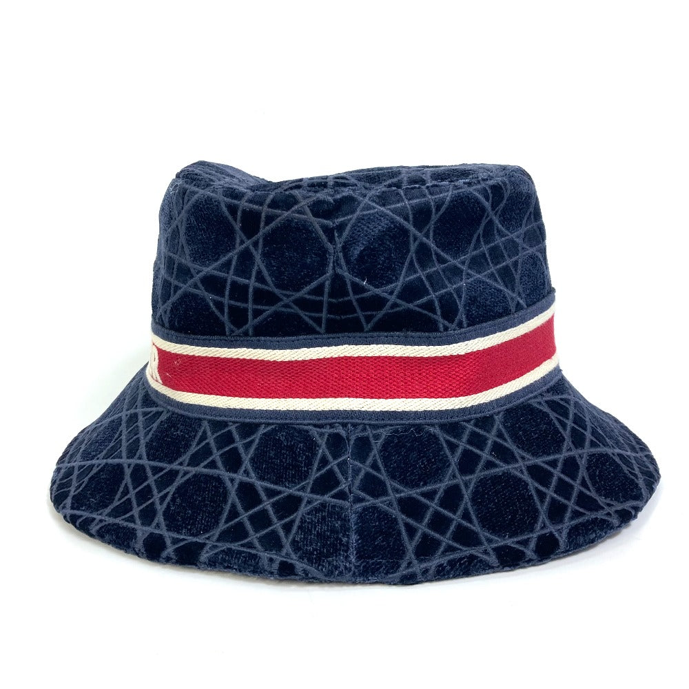 Dior Hat 15Can923X134 Cotton / Silk / Viscose Polyester Navy 21Aw Velor Canage Logo Bob