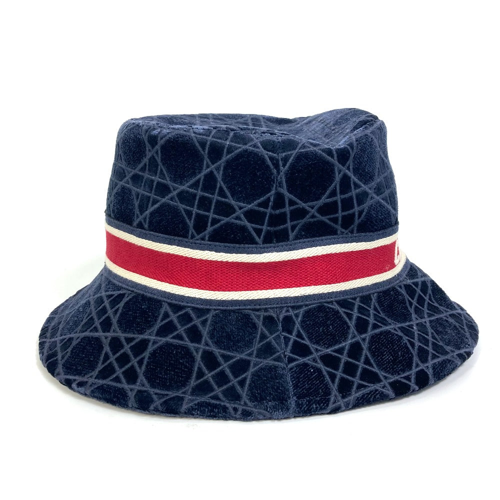 Dior Hat 15Can923X134 Cotton / Silk / Viscose Polyester Navy 21Aw Velor Canage Logo Bob