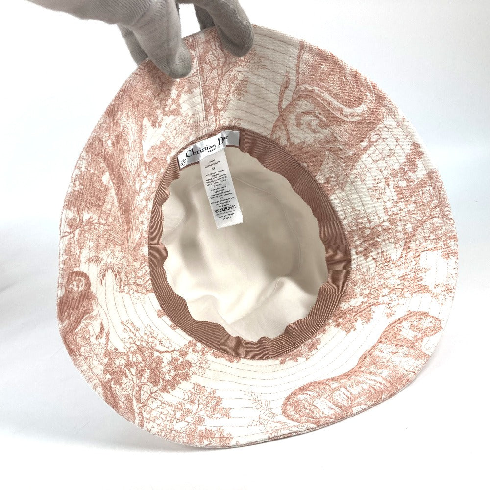 Dior Hat 02Toj924I130 Cotton Pink Hat Hat Bucket Hat Bob Hat Toile De Jui Women 59