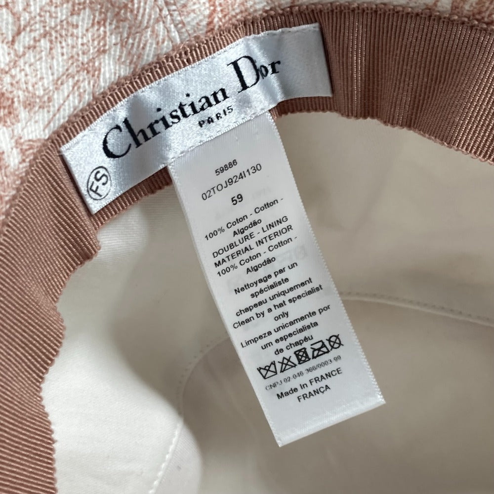 Dior Hat 02Toj924I130 Cotton Pink Hat Hat Bucket Hat Bob Hat Toile De Jui Women 59
