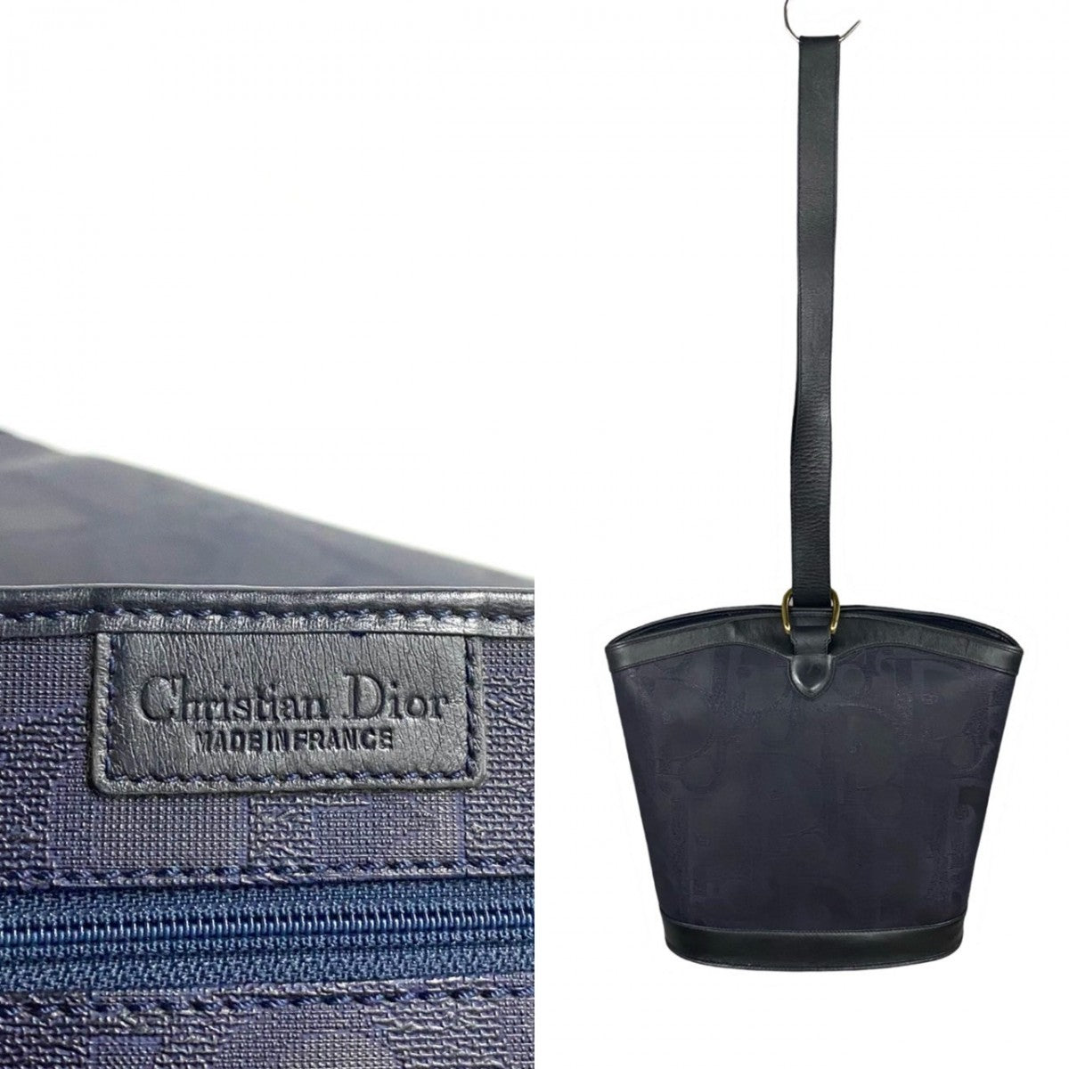 Dior Shoulder Bag Leather Navy