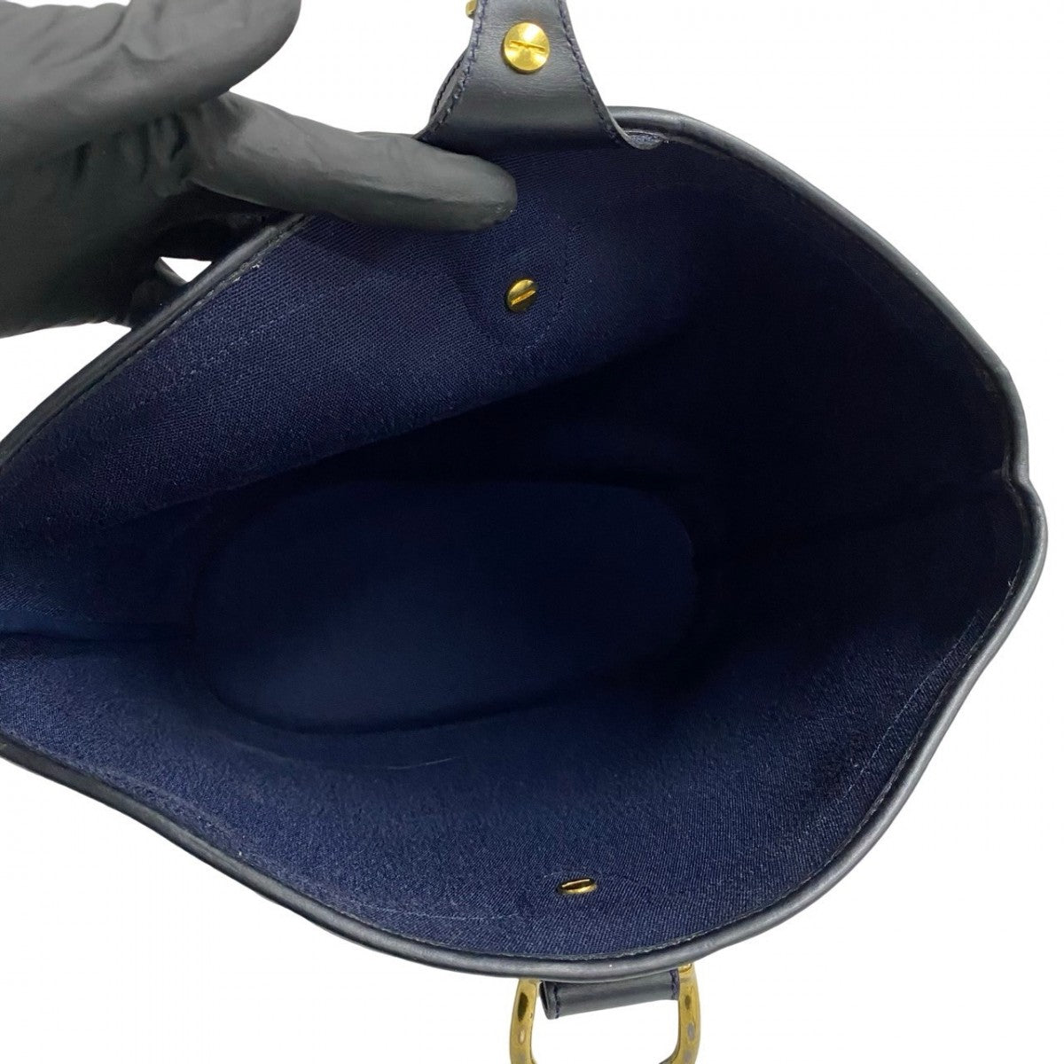 Dior Shoulder Bag Leather Navy