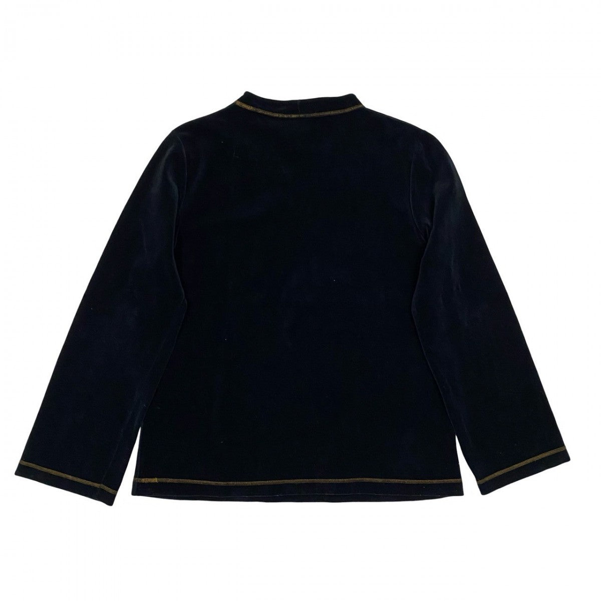 Fendi Cut Velor Black Ff Logo Stitch Women 44