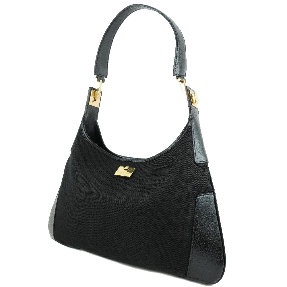 Salvatore Ferragamo Shoulder Bag 21-1898 Canvas Black Women