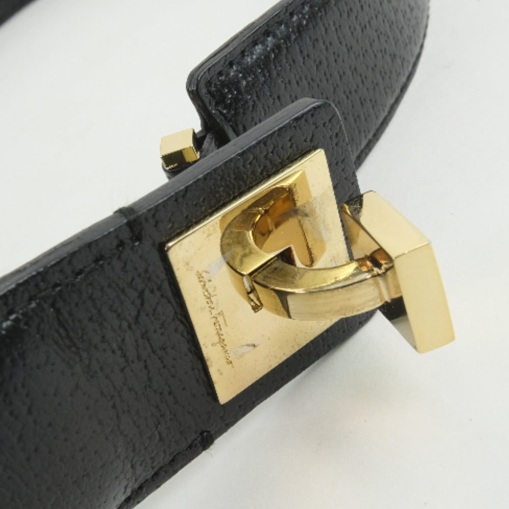Salvatore Ferragamo Shoulder Bag 21-1898 Canvas Black Women