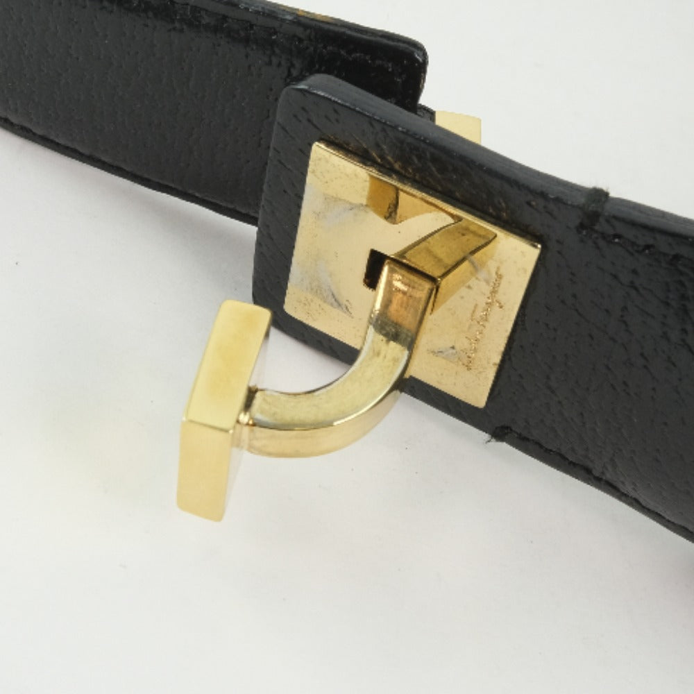 Salvatore Ferragamo Shoulder Bag 21-1898 Canvas Black Women