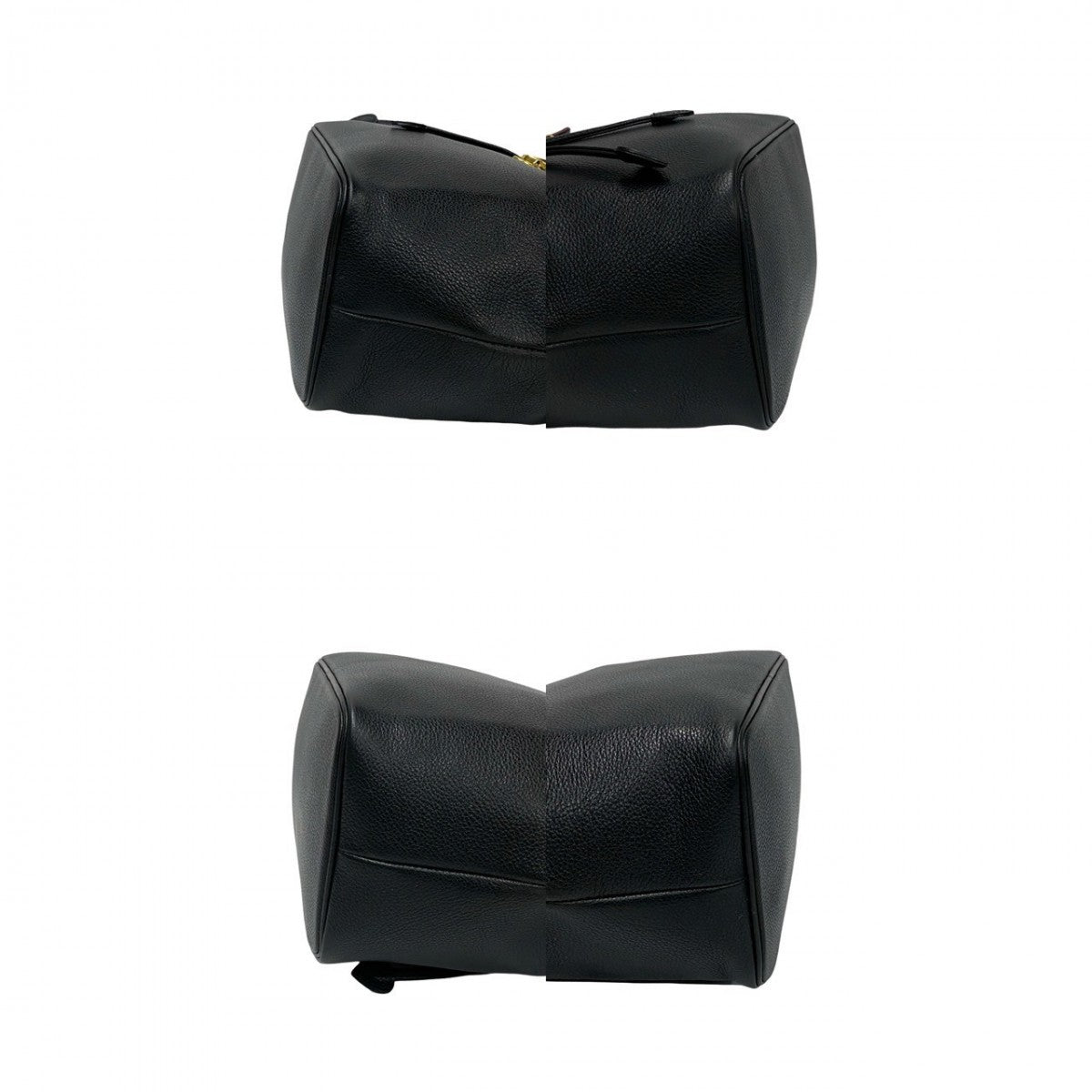 Yves Saint Laurent Shoulder Bag Leather Black Ysl Punching Women