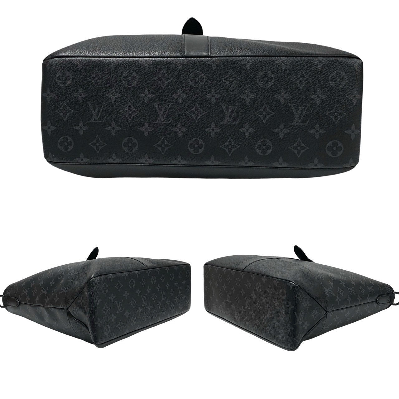 Louis Vuitton Shoulder Bag M45914 Leather Black Monogram Eclipse Saumur Mens
