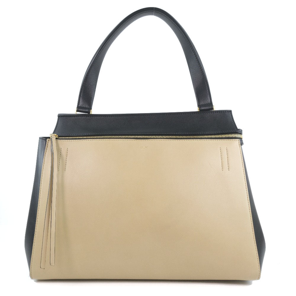 Celine Handbag 172613 Calfskin Beige Medium Edge Women