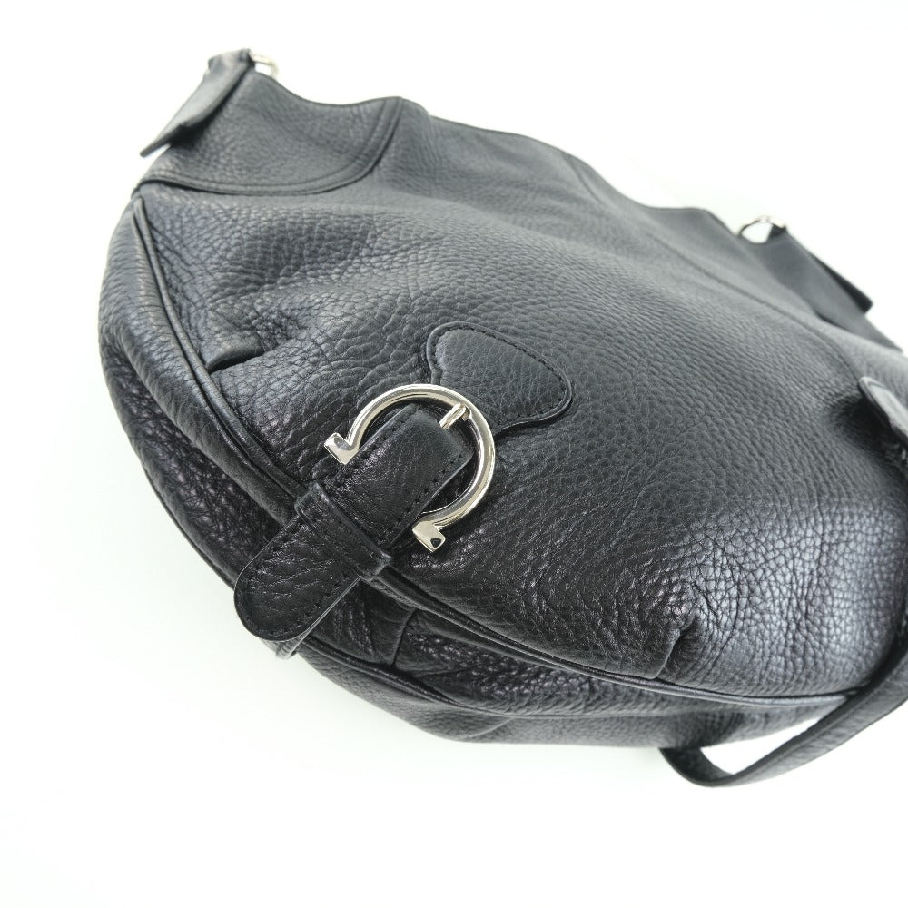 Salvatore Ferragamo Shoulder Bag Calfskin Black Shoulder Women