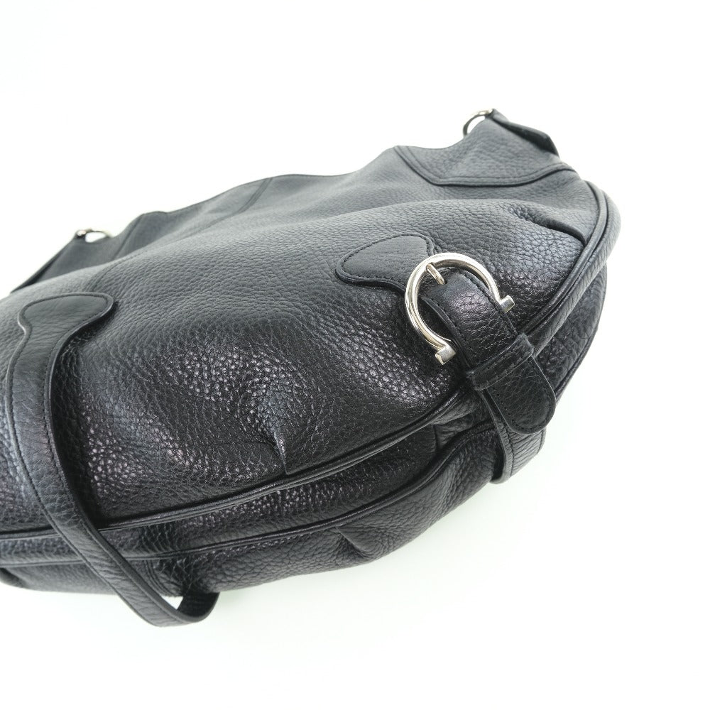 Salvatore Ferragamo Shoulder Bag Calfskin Black Shoulder Women