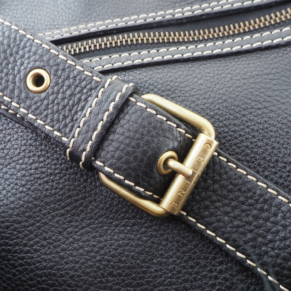 Celine Shoulder Bag Calfskin Black Women