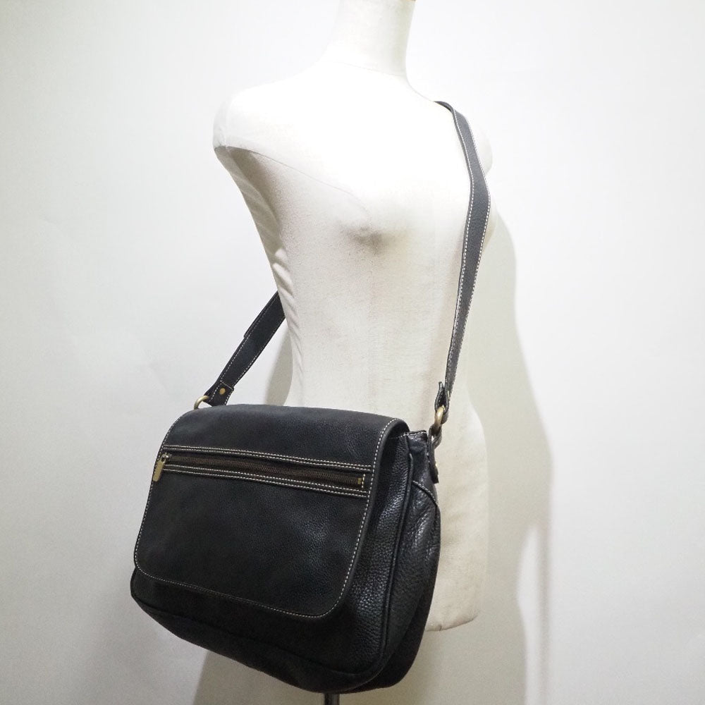 Celine Shoulder Bag Calfskin Black Women