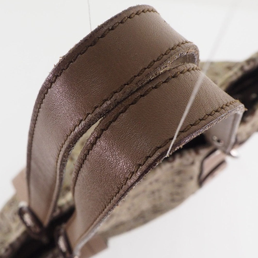 Salvatore Ferragamo Tote Bag Canvas, Leather Brown Women
