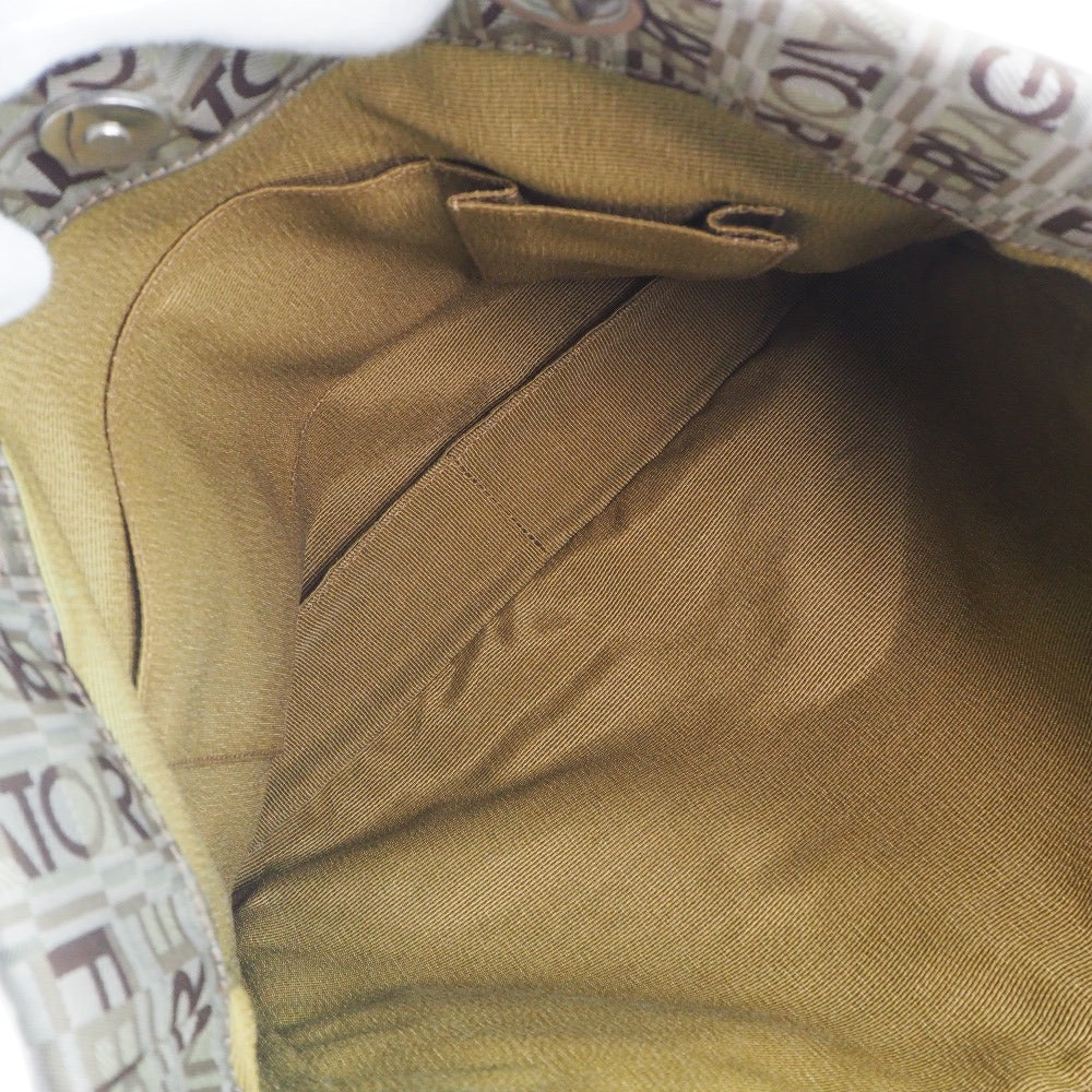 Salvatore Ferragamo Tote Bag Canvas, Leather Brown Women